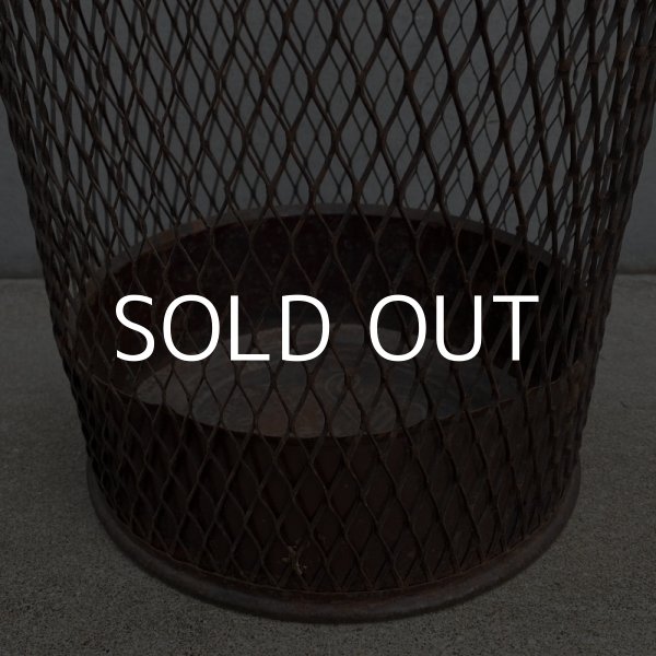 画像6: VINTAGE ANTIQUE WIRE BASKET ヴィンテージ アンティーク ワイヤーバスケット ゴミ箱 アメリカ / インダストリアル ダストボックス 収納 インテリア USA (2) (6)