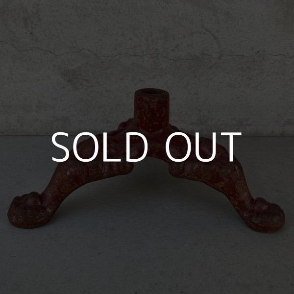 画像3: VINTAGE ANTIQUE FLAG STAND ヴィンテージ アンティーク フラッグスタンド 旗立て アメリカ / ディスプレイ キャストアイアン 赤色 鋳物 店舗什器 USA (3)