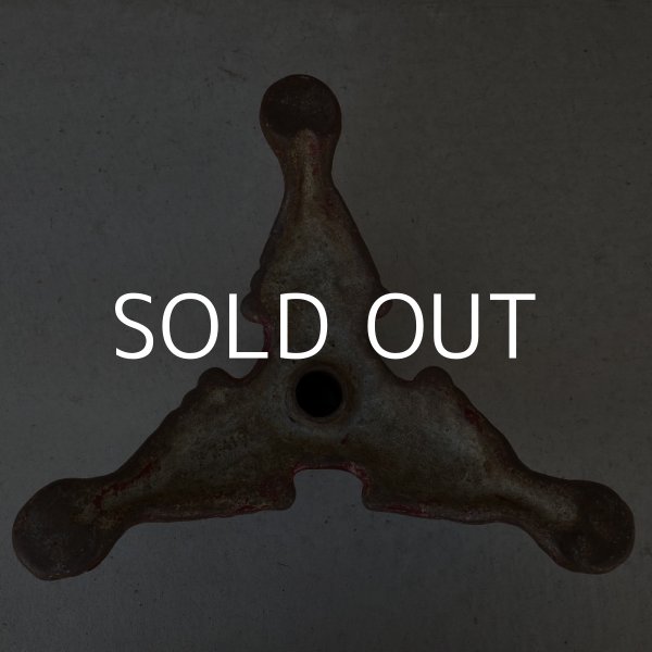 画像5: VINTAGE ANTIQUE FLAG STAND ヴィンテージ アンティーク フラッグスタンド 旗立て アメリカ / ディスプレイ キャストアイアン 赤色 鋳物 店舗什器 USA (5)