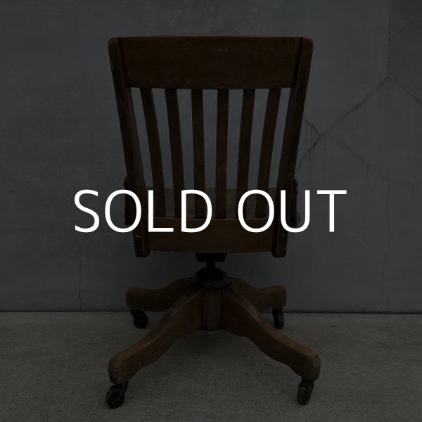 画像3: VINTAGE ANTIQUE ヴィンテージ アンティーク 椅子 アメリカ / チェア インダストリアル ウッド 回転椅子 家具 木製 店舗 什器 USA (2) (3)