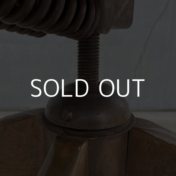 画像11: VINTAGE ANTIQUE ヴィンテージ アンティーク 椅子 アメリカ / チェア インダストリアル ウッド 回転椅子 家具 木製 店舗 什器 USA (2) (11)