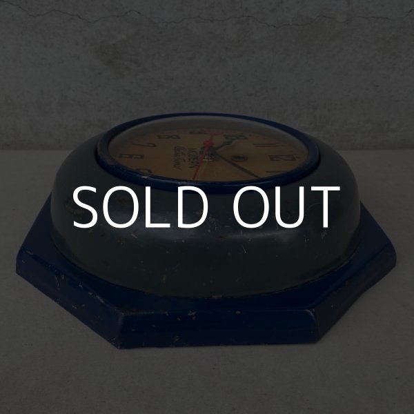 画像6: VINTAGE ANTIQUE MODERN ELECTRIC TIMES WALL CLOCK ヴィンテージ アンティーク ウォールクロック / アメリカ 壁掛け時計 インダストリアル  八角形 USA (6)