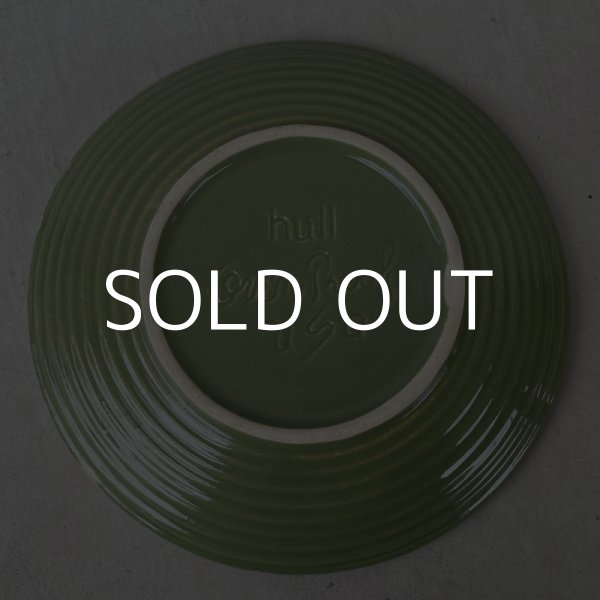 画像2: VINTAGE ANTIQUE HULL  TABLEWARE ヴィンテージ アンティーク ハル ポタリー アボカド グリーン プレート 皿 陶器 / アメリカ  トレー 食器 緑色 USA (3) (2)