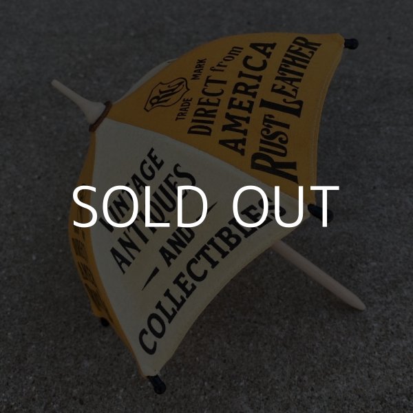 画像4: RUST LEATHER ORIGINAL UMBRELLA ラストレザー オリジナル ミニチュアアンブレラ 傘 コレクタブル アドバタイジングアンブレラ オブジェ 置物 (4)