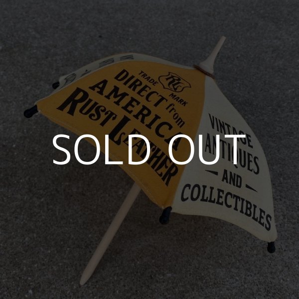 画像2: RUST LEATHER ORIGINAL UMBRELLA ラストレザー オリジナル ミニチュアアンブレラ 傘 コレクタブル アドバタイジングアンブレラ オブジェ 置物 (2)