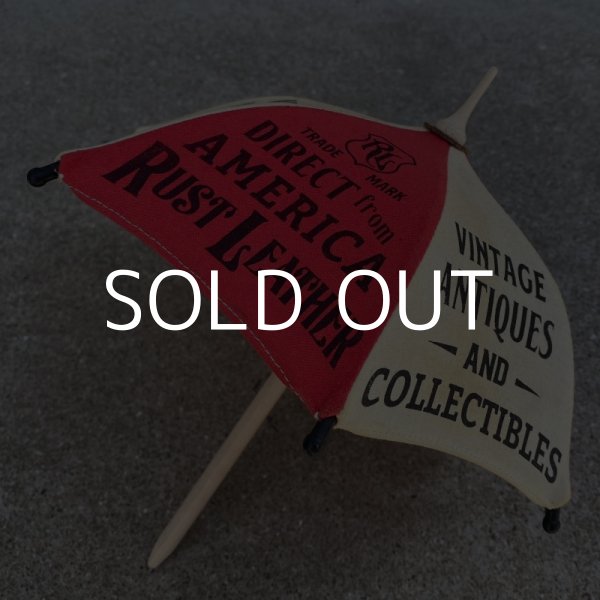 画像3: RUST LEATHER ORIGINAL UMBRELLA ラストレザー オリジナル ミニチュアアンブレラ 傘 コレクタブル アドバタイジングアンブレラ オブジェ 置物 赤色 (3)