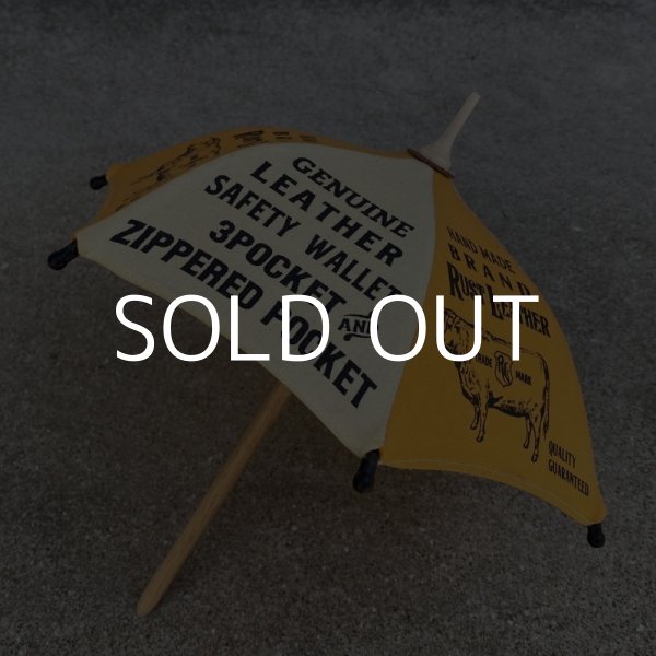 画像2: RUST LEATHER ORIGINAL UMBRELLA ラストレザー オリジナル ミニチュアアンブレラ 傘 コレクタブル アドバタイジングアンブレラ オブジェ 置物 牛 (2)