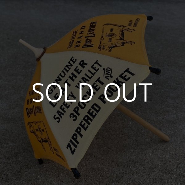 画像4: RUST LEATHER ORIGINAL UMBRELLA ラストレザー オリジナル ミニチュアアンブレラ 傘 コレクタブル アドバタイジングアンブレラ オブジェ 置物 牛 (4)