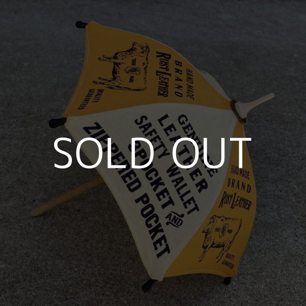 画像3: RUST LEATHER ORIGINAL UMBRELLA ラストレザー オリジナル ミニチュアアンブレラ 傘 コレクタブル アドバタイジングアンブレラ オブジェ 置物 牛 (3)