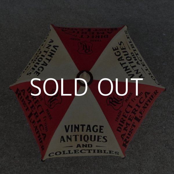 画像6: RUST LEATHER ORIGINAL UMBRELLA ラストレザー オリジナル ミニチュアアンブレラ 傘 コレクタブル アドバタイジングアンブレラ オブジェ 置物 赤色 (6)