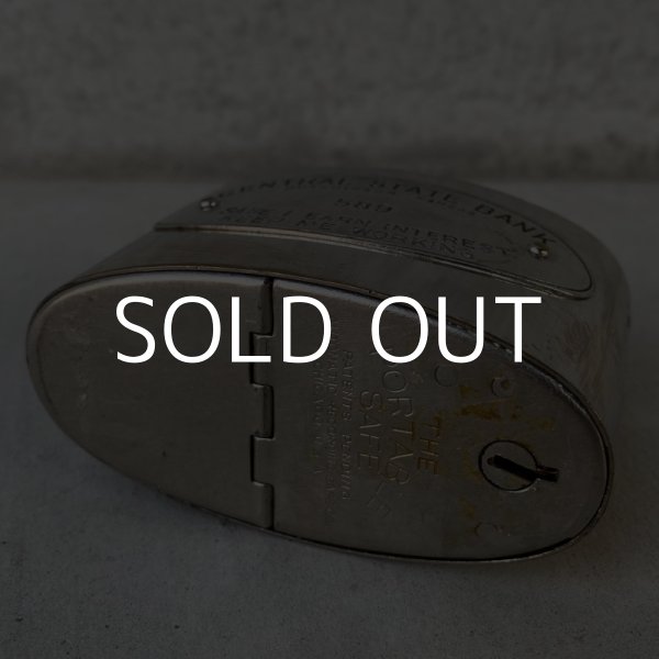 画像7: VINTAGE ANTIQUE CENTRAL STATE BANK COIN BANK ヴィンテージ アンティーク コインバンク 貯金箱 アメリカ / コレクタブル オブジェ インテリア ノベルティー 銀行 USA (7)