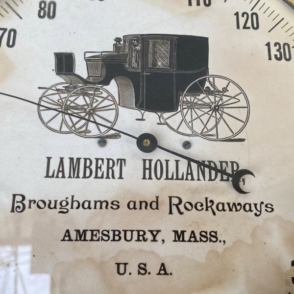 画像7: VINTAGE ANTIQUE AMESBURY THERMOMETER CO. JAPANNED ヴィンテージ アンティーク 温度計 ジャパンド アメリカ / コレクタブル ジャパンカラー オブジェ 店舗什器 USA (7)