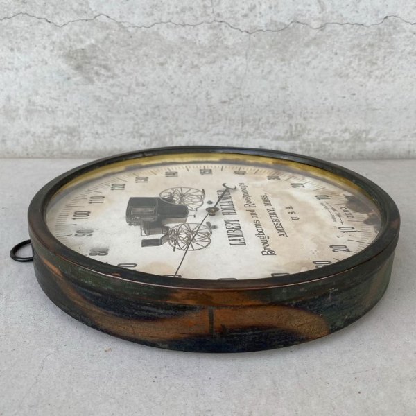 画像5: VINTAGE ANTIQUE AMESBURY THERMOMETER CO. JAPANNED ヴィンテージ アンティーク 温度計 ジャパンド アメリカ / コレクタブル ジャパンカラー オブジェ 店舗什器 USA (5)