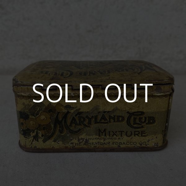 画像3: VINTAGE ANTIQUE MARYLAND CLUB TOBACCO TIN CAN ヴィンテージ アンティーク 煙草 ティン 缶 アメリカ / アドバタイジング たばこ入れ 小物入れ 収納 雑貨 USA  (3)