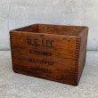 画像1: VINTAGE ANTIQUE R.E.LEE WOOD CRATE WOOD BOX ヴィンテージ アンティーク ウッドボックス 木箱 アメリカ / インダストリアル 収納 店舗什器 USA (2) (1)