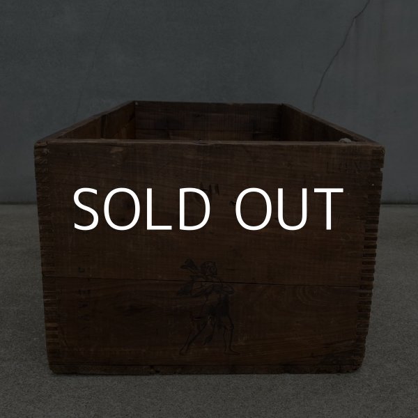 画像4: VINTAGE ANTIQUE HERCULES WOOD CRATE WOOD BOX ヴィンテージ アンティーク ウッドボックス 木箱 アメリカ / インダストリアル 収納 店舗什器 USA (1) (4)