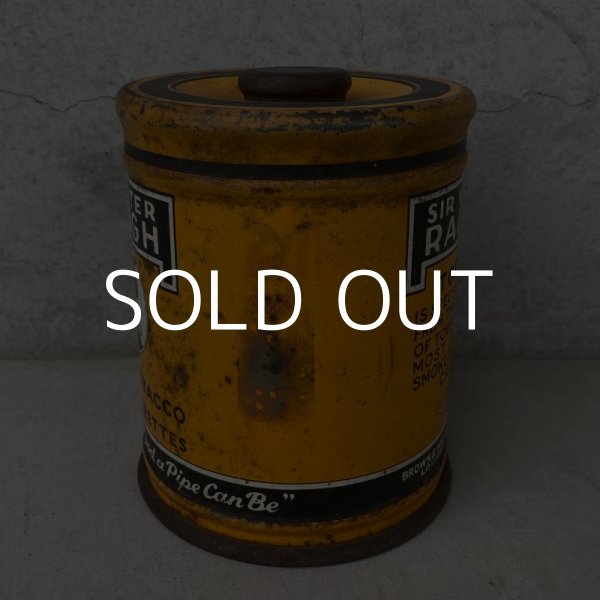 画像4: VINTAGE ANTIQUE SIR WALTER RALEIGH TOBACCO TIN CAN ヴィンテージ アンティーク 煙草 ティン 缶 アメリカ / アドバタイジング たばこ入れ 小物入れ 収納 雑貨 黄色 USA  (4)