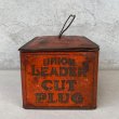 画像4: VINTAGE ANTIQUE UNION LEADER CUT PLUG TOBACCO TIN CAN ヴィンテージ アンティーク 煙草 ティン 缶 アメリカ / アドバタイジング たばこ入れ 小物入れ 収納 雑貨 USA  (4)