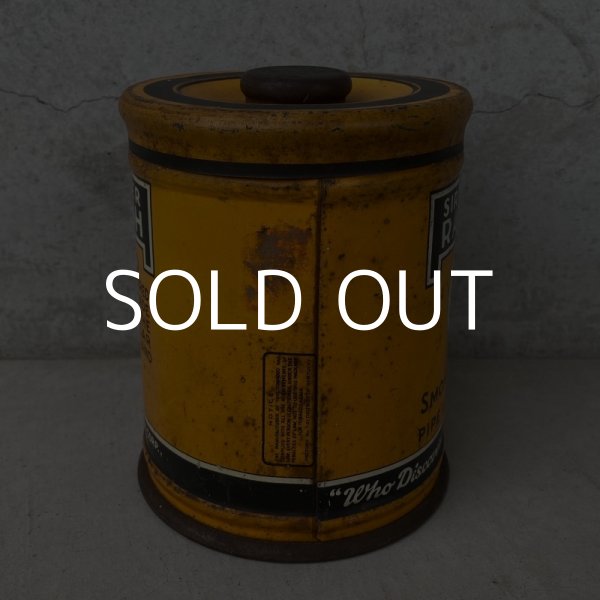 画像3: VINTAGE ANTIQUE SIR WALTER RALEIGH TOBACCO TIN CAN ヴィンテージ アンティーク 煙草 ティン 缶 アメリカ / アドバタイジング たばこ入れ 小物入れ 収納 雑貨 黄色 USA  (3)