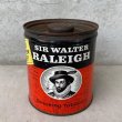 画像1: VINTAGE ANTIQUE SIR WALTER RALEIGH TOBACCO TIN CAN ヴィンテージ アンティーク 煙草 ティン 缶 アメリカ / アドバタイジング  たばこ入れ 小物入れ 収納 雑貨 USA  (1)