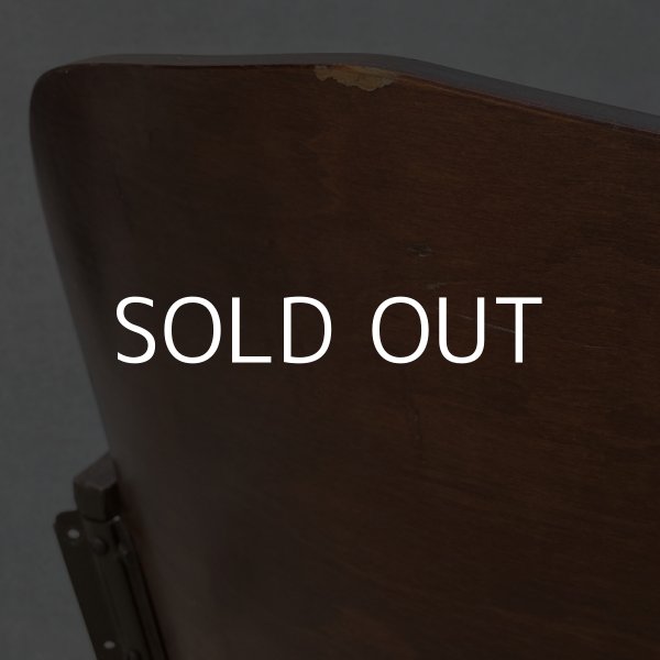画像9: VINTAGE ANTIQUE THEATER CHAIR ヴィンテージ アンティーク シアターチェア アメリカ / 椅子 シアターベンチ 家具 木製 映画館 2連 店舗 什器 USA (9)