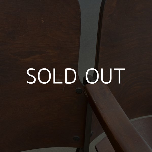 画像6: VINTAGE ANTIQUE THEATER CHAIR ヴィンテージ アンティーク シアターチェア アメリカ / 椅子 シアターベンチ 家具 木製 映画館 2連 店舗 什器 USA (6)