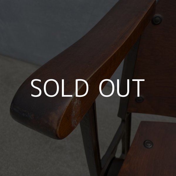 画像7: VINTAGE ANTIQUE THEATER CHAIR ヴィンテージ アンティーク シアターチェア アメリカ / 椅子 シアターベンチ 家具 木製 映画館 2連 店舗 什器 USA (7)