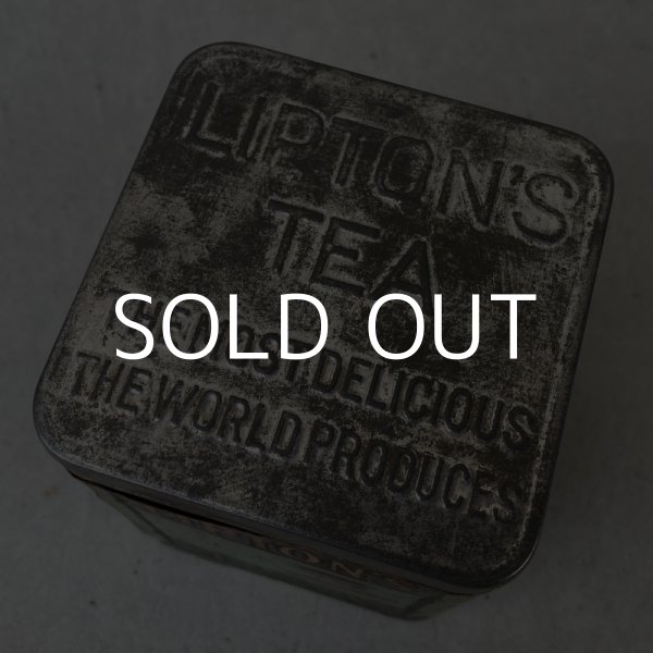 画像5: VINTAGE ANTIQUE LIPTON'S TEA TIN CAN ヴィンテージ アンティーク リプトン ティン 缶 アメリカ / アドバタイジング インテリア キッチン カフェ 小物入れ 収納 雑貨 USA  (5)