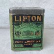 画像4: VINTAGE ANTIQUE LIPTON'S TEA TIN CAN ヴィンテージ アンティーク リプトン ティン 缶 アメリカ / アドバタイジング インテリア キッチン カフェ 小物入れ 収納 雑貨 USA  (4)