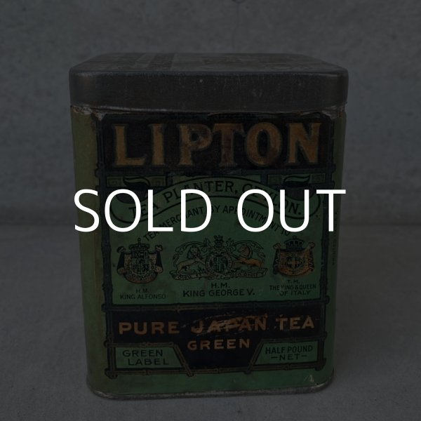 画像4: VINTAGE ANTIQUE LIPTON'S TEA TIN CAN ヴィンテージ アンティーク リプトン ティン 缶 アメリカ / アドバタイジング インテリア キッチン カフェ 小物入れ 収納 雑貨 USA  (4)