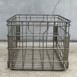 画像3: VINTAGE ANTIQUE  WIRE BASKET ヴィンテージ ワイヤーバスケット メタルボックス  / アメリカ インダストリアル ガレージ アイアン かご 収納 什器 USA (3)