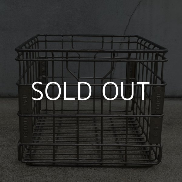 画像3: VINTAGE ANTIQUE  WIRE BASKET ヴィンテージ ワイヤーバスケット メタルボックス  / アメリカ インダストリアル ガレージ アイアン かご 収納 什器 USA (3)