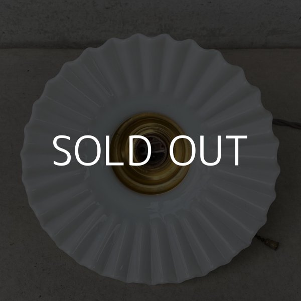 画像3: VINTAGE ANTIQUE ヴィンテージ アンティーク 吊り下げライト アメリカ / シーリングライト ペンダントライト ミルクガラス ガラスシェード レース 天井照明 USA  (3)