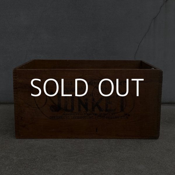 画像3: VINTAGE ANTIQUE JUNKET WOOD CRATE WOOD BOX ヴィンテージ アンティーク ウッドボックス 木箱 アメリカ / ディスプレイ アイスクリーム 運搬用 収納 店舗什器 USA  (3)