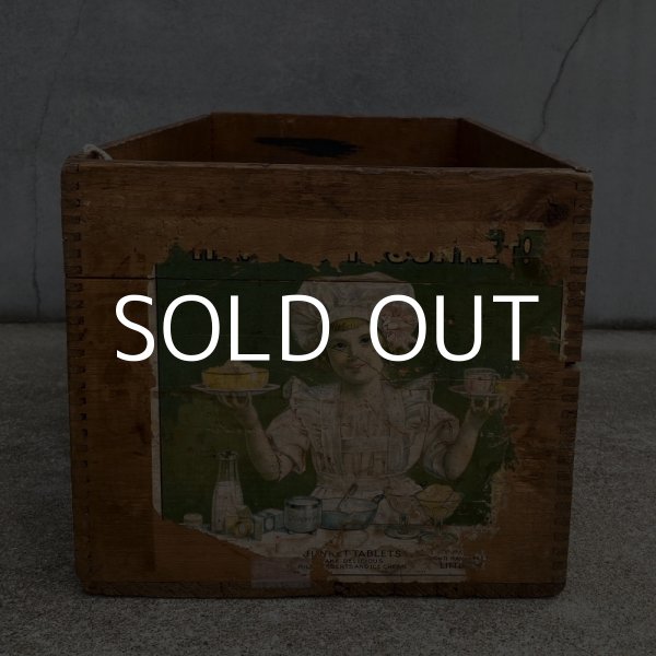 画像4: VINTAGE ANTIQUE JUNKET WOOD CRATE WOOD BOX ヴィンテージ アンティーク ウッドボックス 木箱 アメリカ / ディスプレイ アイスクリーム 運搬用 収納 店舗什器 USA  (4)