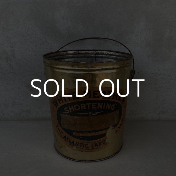 画像1: VINTAGE ANTIQUE THE ATLANTIC LARD CO. ヴィンテージ アンティーク ラード TIN缶 / アメリカ インダストリアル アドバタイジング コレクタブル 小物入れ USA (1)