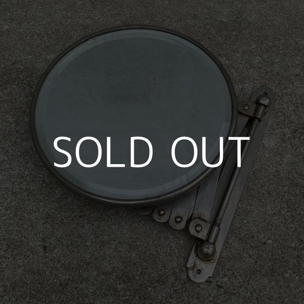 画像3: VINTAGE ANTIQUE SHAVING MIRROR SCISSOR ARM ヴィンテージ アンティーク シェービングミラー シザーアーム 鏡 壁付けミラー アメリカ / 壁掛け ディスプレイ USA (3)