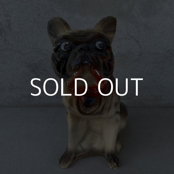 画像2: VINTAGE ANTIQUE CHALK WEAR BULLDOG ヴィンテージ アンティーク チョークウェア ブルドッグ オブジェ アメリカ / コレクタブル インテリア 置物 犬 USA (2)