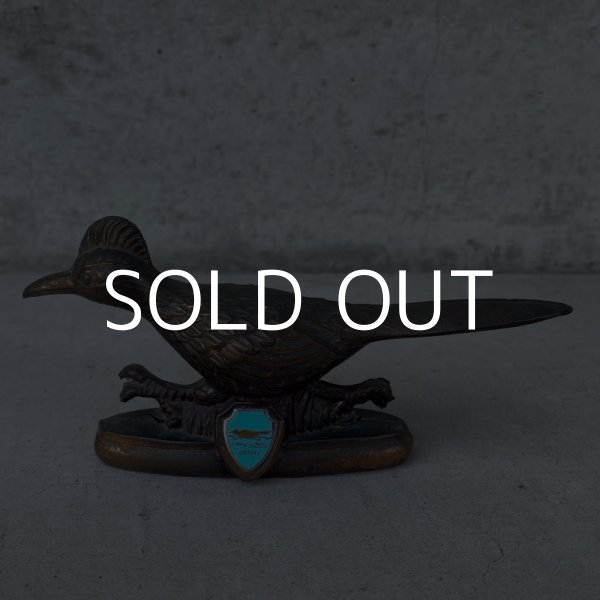 画像4: VINTAGE ANTIQUE ROADRUNNER ヴィンテージ アンティーク ロードランナー オブジェ アメリカ / コレクタブル ペーパーウェイト 置物 鳥 USA (1) (4)