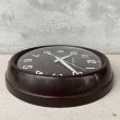 画像6: VINTAGE ANTIQUE GENERAL ELECTRIC WALL CLOCK ヴィンテージ アンティーク ウォールクロック 掛け時計 アメリカ / インダストリアル スクールクロック ダークブラウン 焦げ茶色 店舗什器 USA (6)