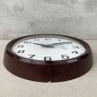 画像4: VINTAGE ANTIQUE GENERAL ELECTRIC WALL CLOCK ヴィンテージ アンティーク ウォールクロック 掛け時計 アメリカ / インダストリアル スクールクロック ブラウン 茶色 店舗什器 USA (4)