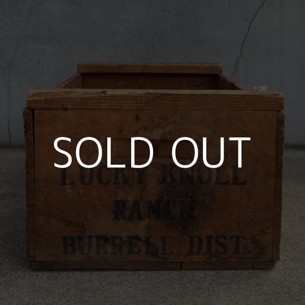 画像4: VINTAGE ANTIQUE WOOD CRATE WOOD BOX LUCKY KNOLL ヴィンテージ アンティーク ウッドボックス 木箱 アメリカ / ディスプレイ 運搬用 収納 店舗什器 USA  (4)