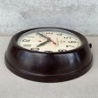 画像5: VINTAGE ANTIQUE GENERAL ELECTRIC TELECHRON WALL CLOCK ヴィンテージ アンティーク ウォールクロック 掛け時計 アメリカ / インダストリアル スクールクロック ダークブラウン 焦げ茶色 小型 店舗什器 USA (5)