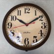 画像1: VINTAGE ANTIQUE SETH THOMAS WALL CLOCK ヴィンテージ アンティーク ウォールクロック 掛け時計 アメリカ / インダストリアル スクールクロック ブラウン 茶色 店舗什器 USA (1)