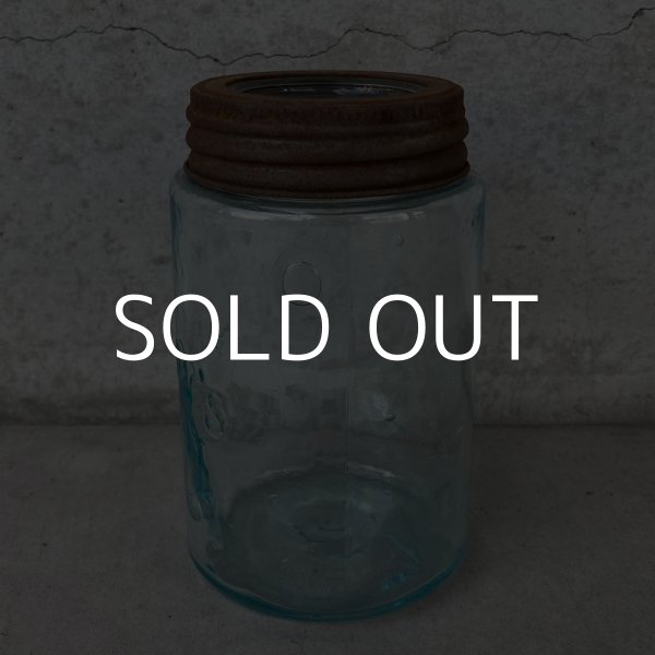 画像4: VINTAGE ANTIQUE MASON'S PATENT JAR ヴィンテージ アンティーク メイソン ジャー ガラス 瓶 アメリカ / 保存容器 雑貨 USA (4)