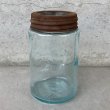 画像2: VINTAGE ANTIQUE MASON'S PATENT JAR ヴィンテージ アンティーク メイソン ジャー ガラス 瓶 アメリカ / 保存容器 雑貨 USA (2)