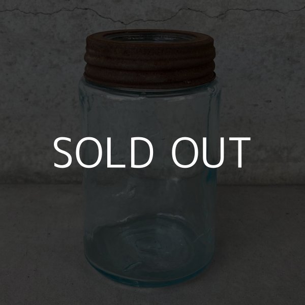 画像2: VINTAGE ANTIQUE MASON'S PATENT JAR ヴィンテージ アンティーク メイソン ジャー ガラス 瓶 アメリカ / 保存容器 雑貨 USA (2)
