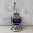 画像3: VINTAGE ANTIQUE DRESSEL RAILROAD LANTERN ヴィンテージ アンティーク ドレッセル レイルロードランタン アメリカ / オイルランプ キャンプ 青ホヤ USA (2) (3)