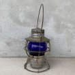 画像4: VINTAGE ANTIQUE DRESSEL RAILROAD LANTERN ヴィンテージ アンティーク ドレッセル レイルロードランタン アメリカ / オイルランプ キャンプ 青ホヤ USA (2) (4)