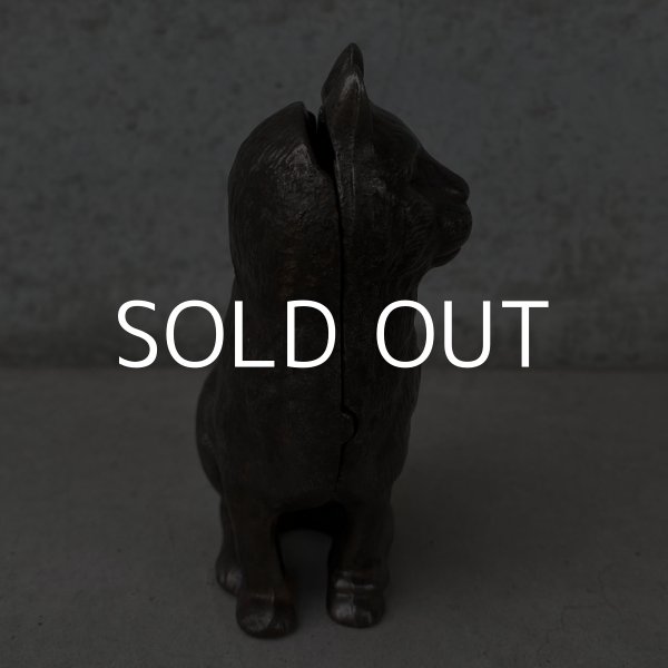 画像3: VINTAGE ANTIQUE COINBANK PIGGY BANK CAT ヴィンテージ アンティーク 貯金箱 コインバンク 猫 アメリカ / コレクタブル オブジェ ネコ 動物 鋳物 USA (3)